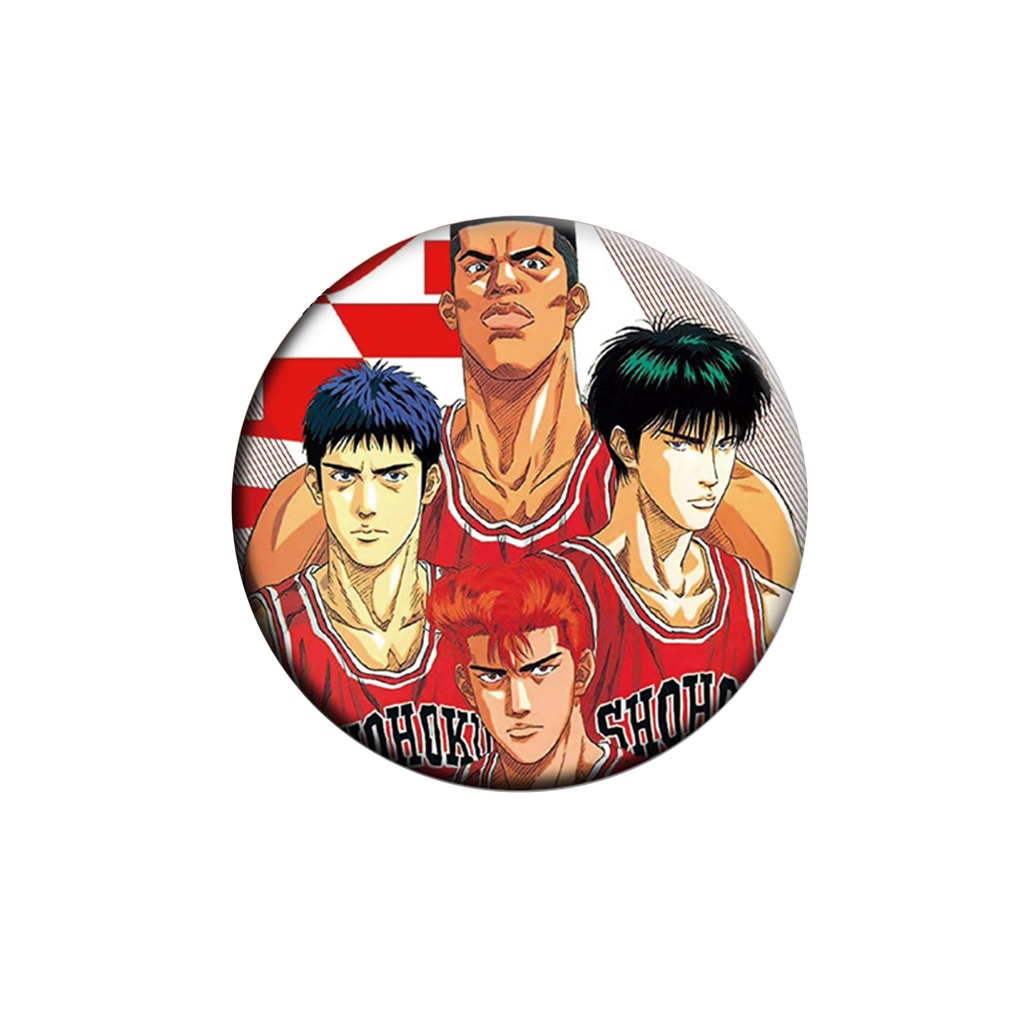 Huy hiệu cài áo IN HÌNH SLAM DUNK anime chibi dễ thương tiện lợi