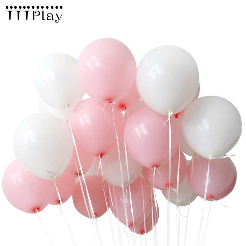Combo 50 vỏ bóng bay cao su Tặng dây buộc bóng - Bong Bóng Bay Balloon Hình Tròn dày dặn