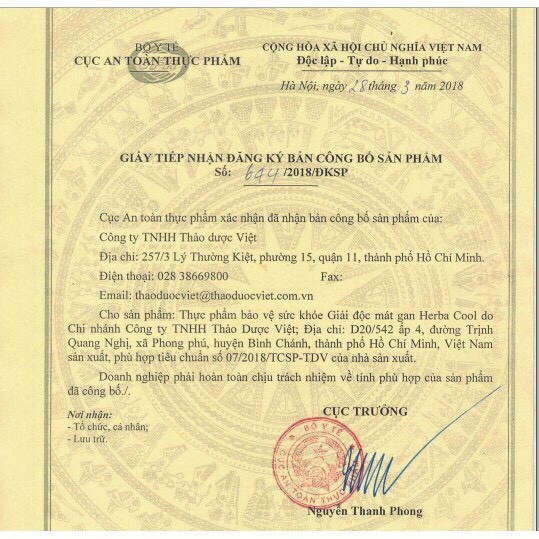 Giải Độc Mát Gan Herba Cool