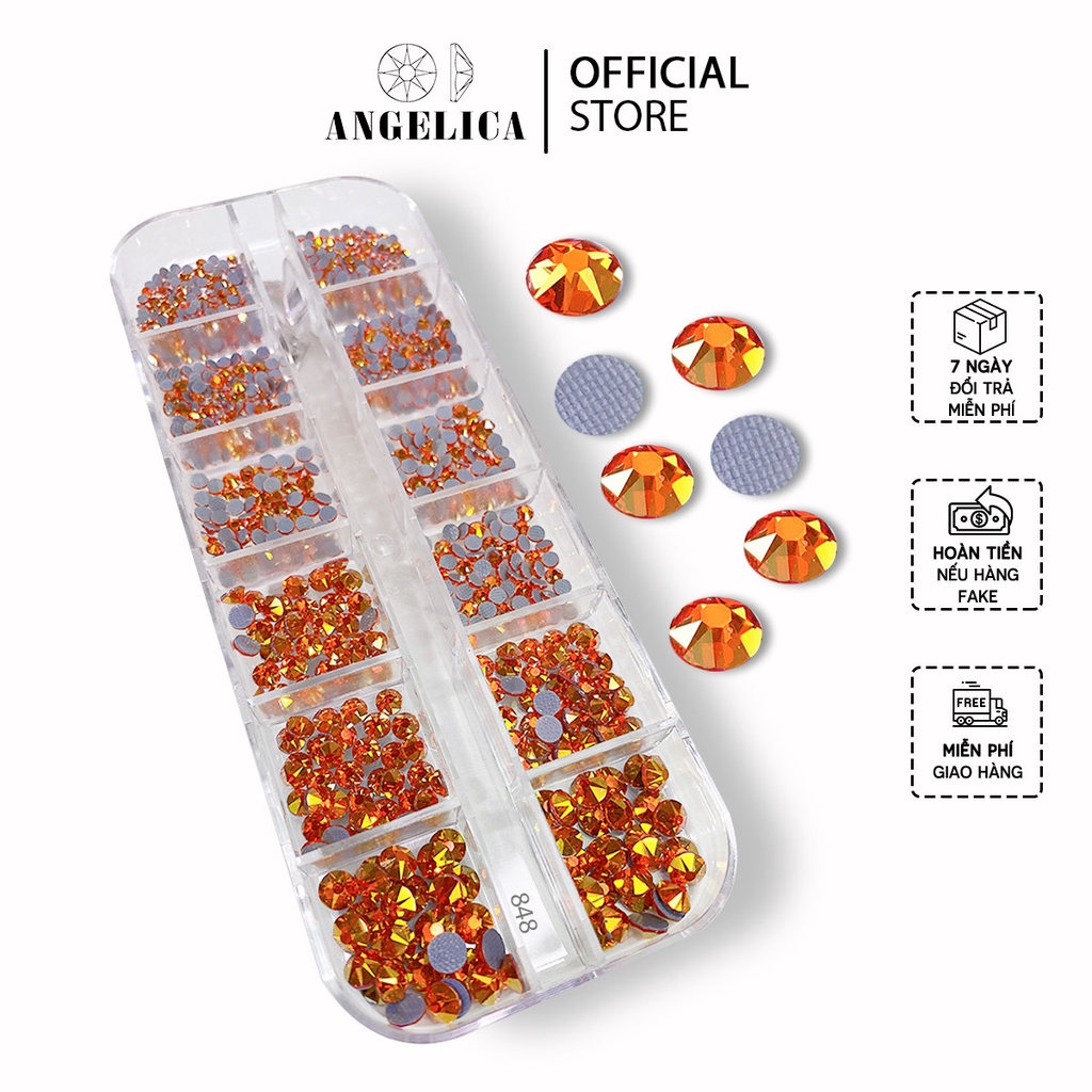 Đá Chân Lưới Nail 16 Khía Heaven Hyacinth Đính Móng ANGELICA 848