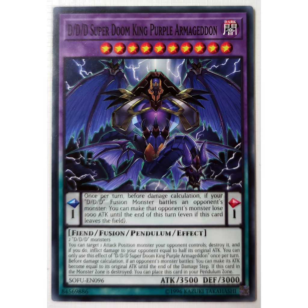 [Thẻ Yugioh] D/D/D Super Doom King Purple Armageddon |EN| Common (ARC-V)