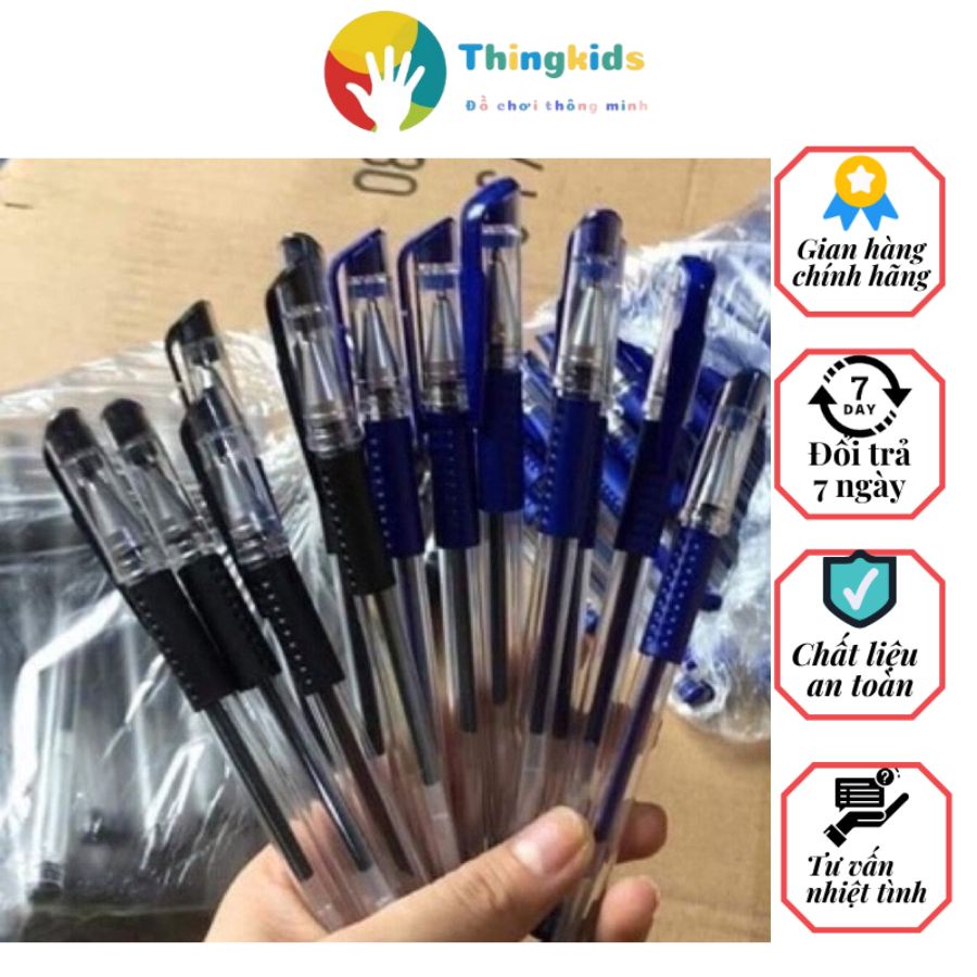 Set 100 but bi nước xanh, đen đỏ, mix màu- Thingkids