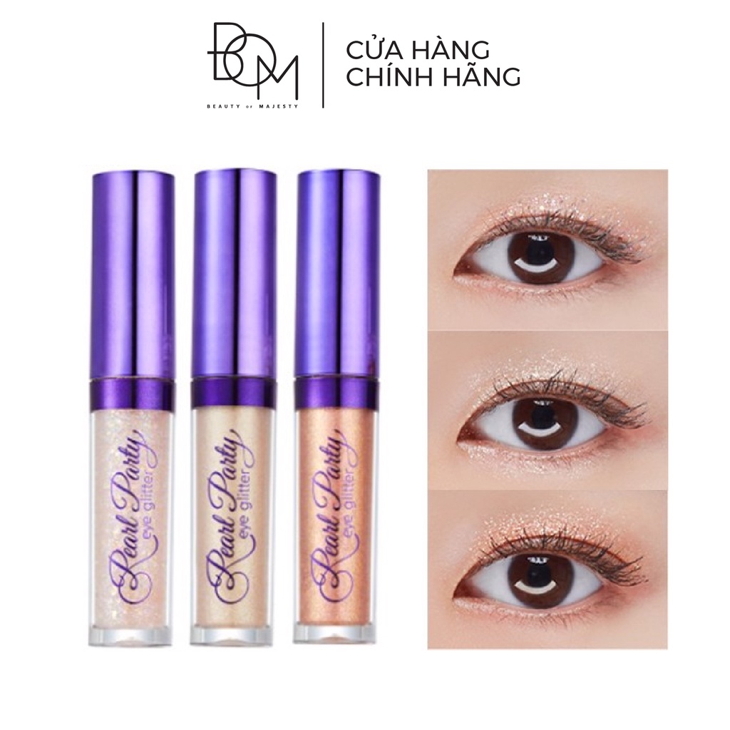Gel Nhũ Mắt Lâu Trôi BOM Pearl Party Eye Glitter 3.5g