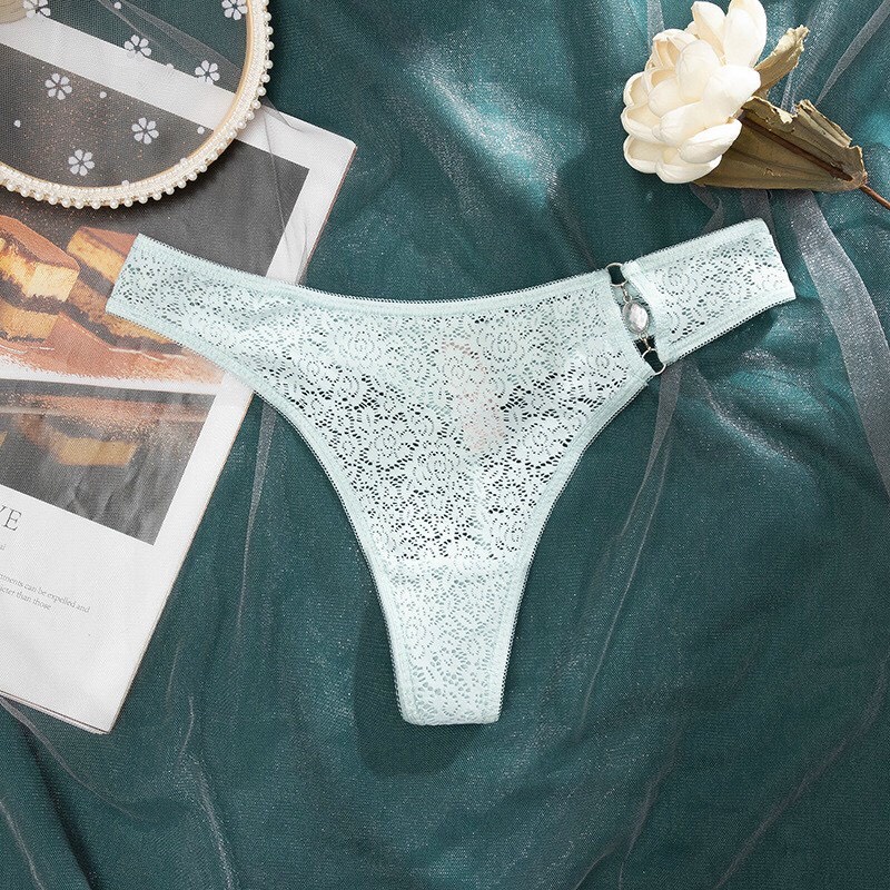 Quần lót ren lọt khe Kim Cương sexy quyến rũ mềm mại co dãn màu pastel 8032 🍓5 QUẦN, Quần chíp đáy kháng khuẩn TinTIn888