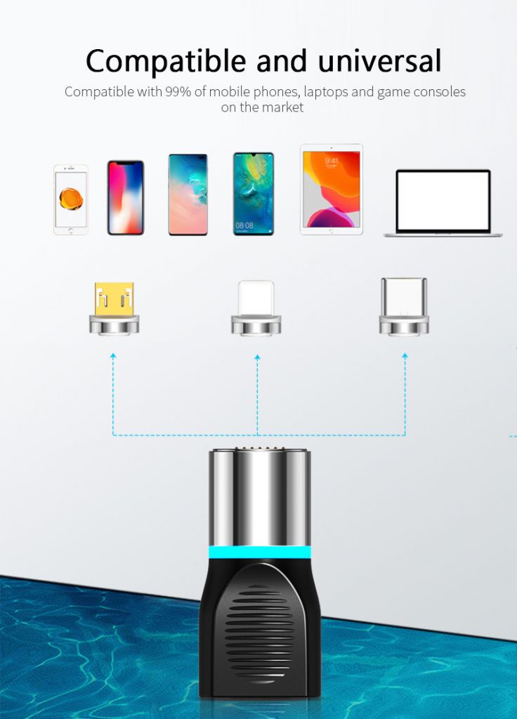 Đầu Chuyển Đổi Dữ Liệu Từ Tính Micro Usb C Cho Huawei Samsung S9 Xiaomi