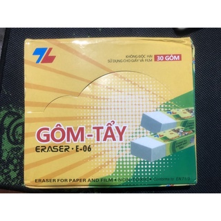 1 hộp gôm - tẩy trắng thiên long