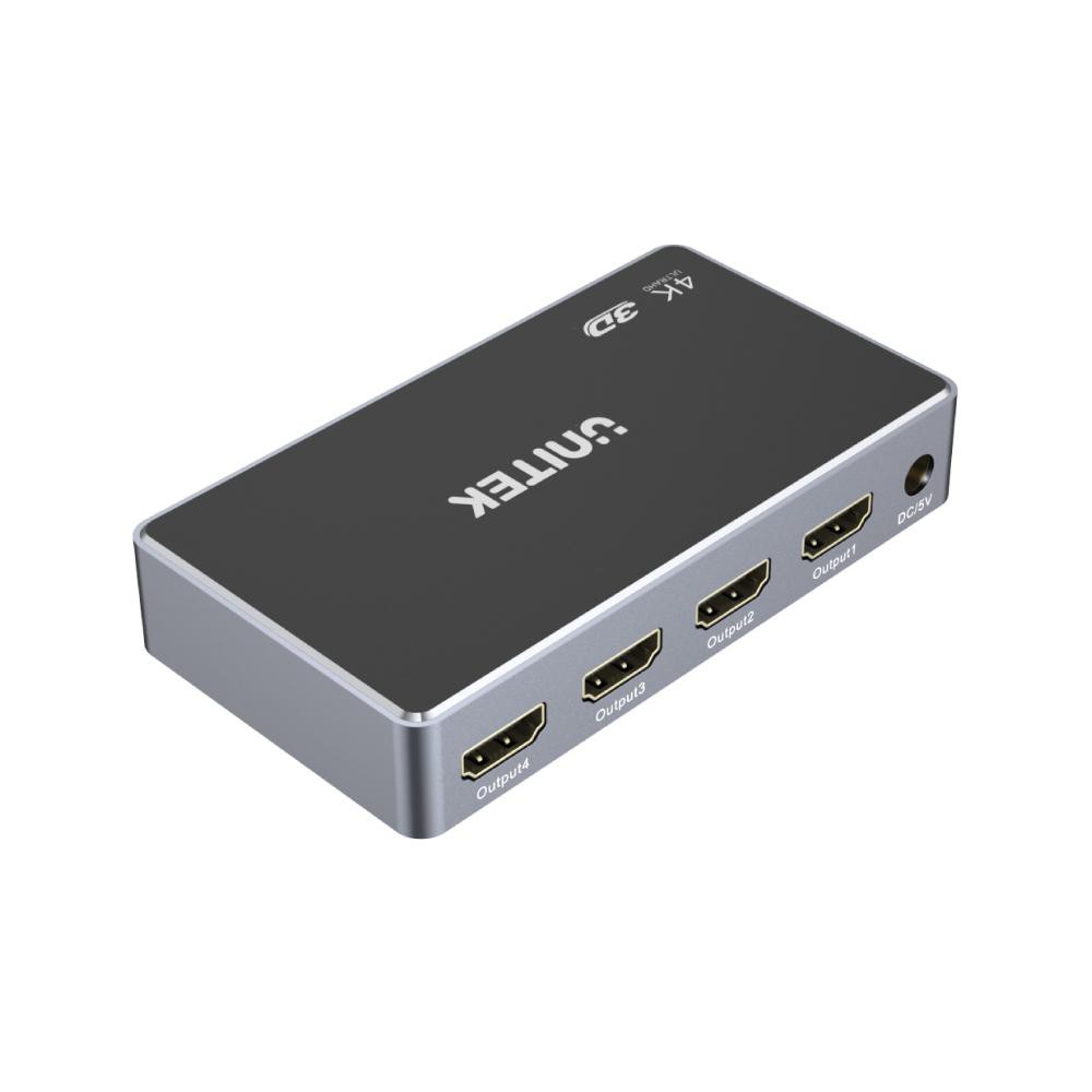 UNITEK V1109A - BỘ CHIA HDMI 1 RA 4 HỖ TRỢ 4K - Hàng Chính Hãng