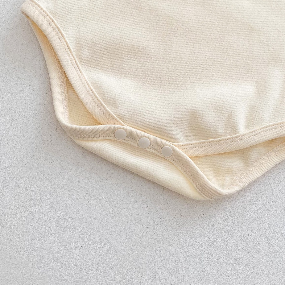 Bộ Áo Liền Quần Chất Liệu 100% Cotton In Họa Tiết Hoạt Hình Dễ Thương Cho Bé Sơ Sinh