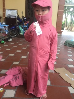 Áo nắng dài thân cho bé!
