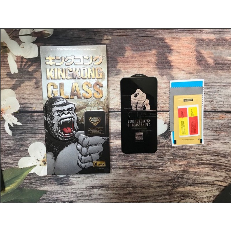 Kính cường lực iPhone hiệu KINGKONG chính hãng Full màn hình 6/6s, 7/8g, 6/7/8plus. x/xs, xr, xsmax. 11, 12, 13 pro max