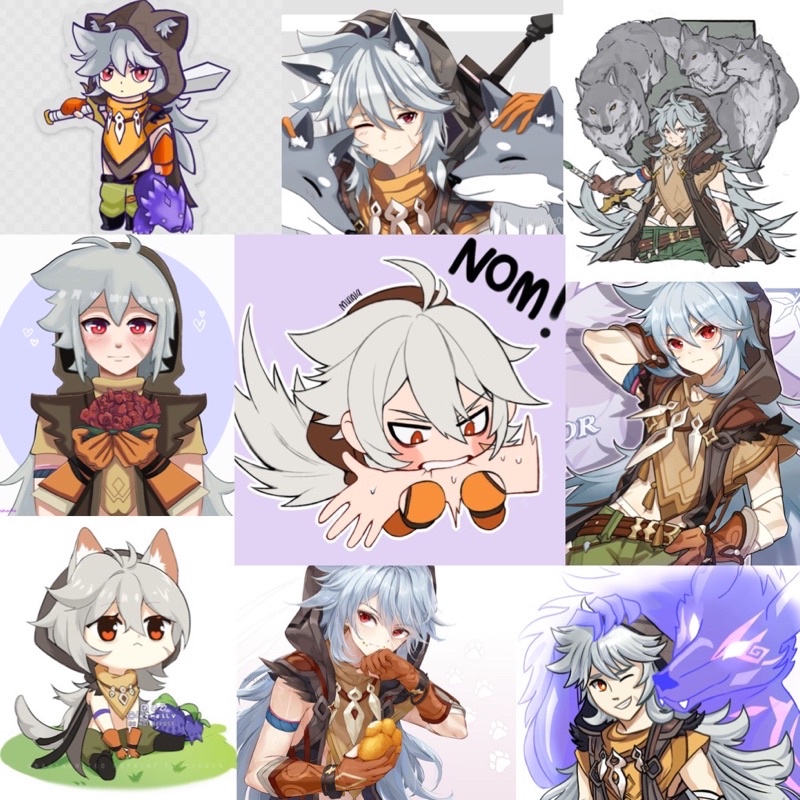 Hình dán Sticker Azor build Genshin impact 30-60 ảnh khác nhau ép lụa chống xước chống nước