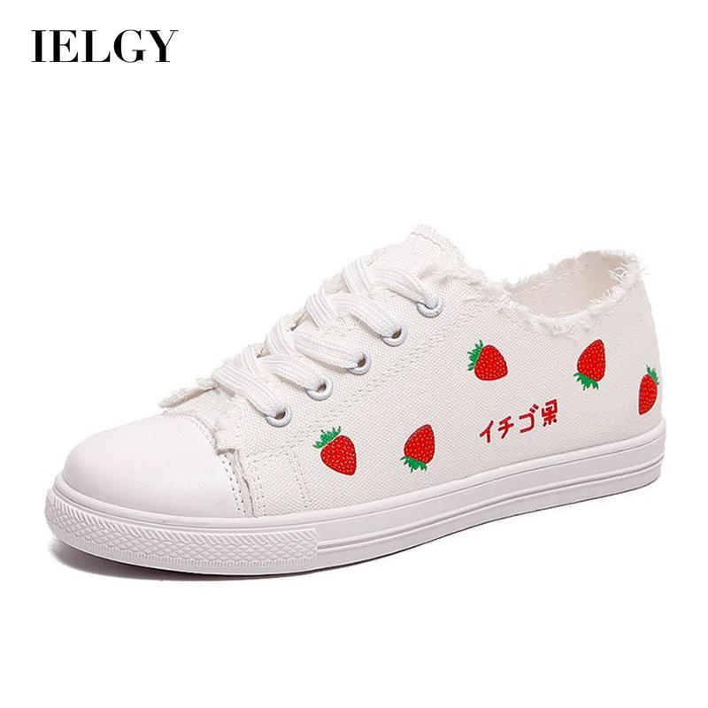 Giày canvas IELGY họa tiết trái cây dễ thương thời trang phong cách Hàn Quốc