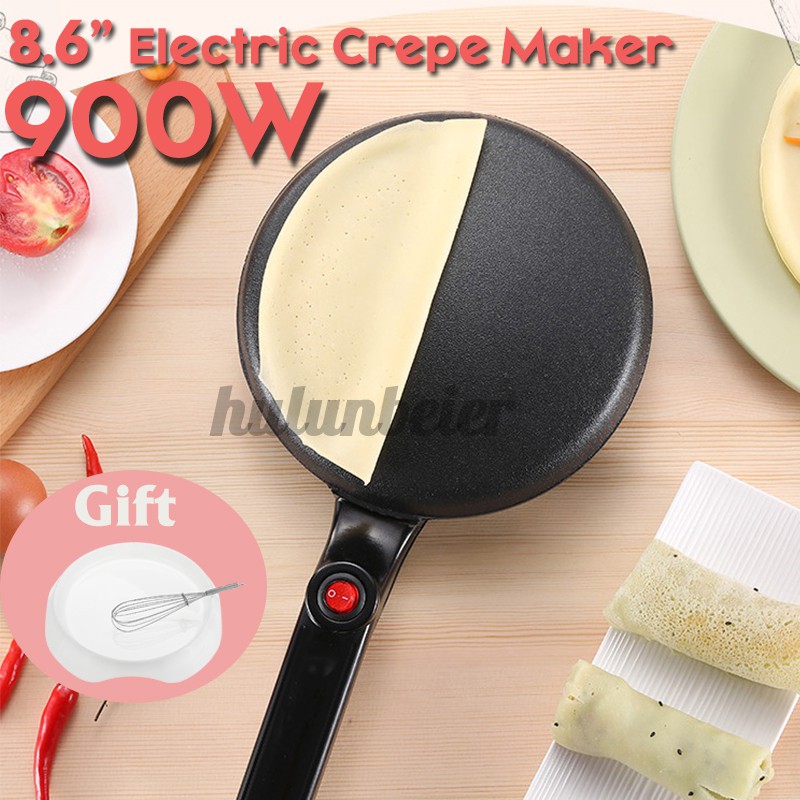 upgrade 900W 220V Non-stick Electric Crepe Pizza Maker Pancake Non-stick Griddle Baking Pan Cake Machine Kitchen Cooking Tools Crepe