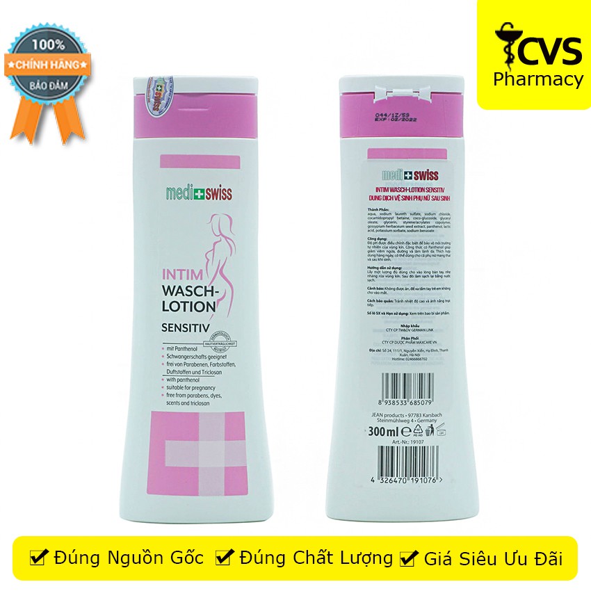 Dung dịch vệ sinh phụ nữ MEDI + SWISS INTIM WASCH-LOTION - cvspharmacy