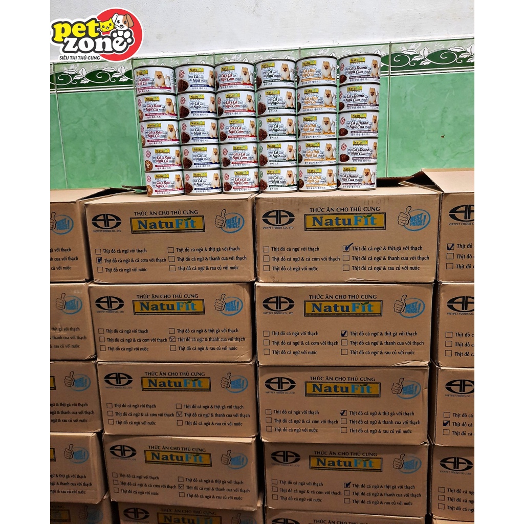 Pate cho Chó Mèo NatuFit lon 160g