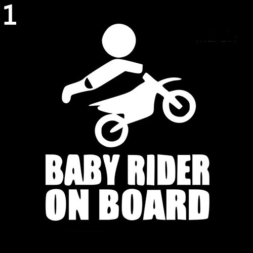 Miếng Dán Trang Trí Xe Hơi Hình Chữ Baby Rider On Board Độc Đáo