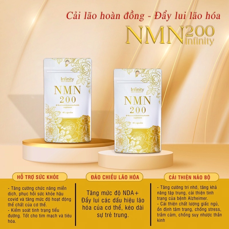 Viên Uống NMN 200 + INFINITY Nhật Bản