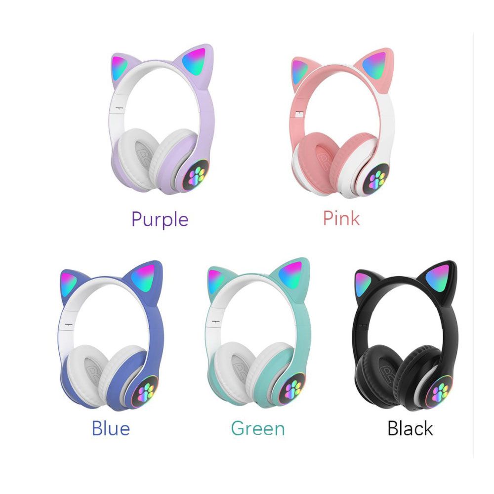 ❀Simple❀ Tai nghe chơi game Bluetooth hình chân mèo nhiều màu sắc