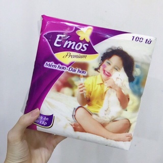 Khăn giấy E'mos Premium 2 lớp gói 10