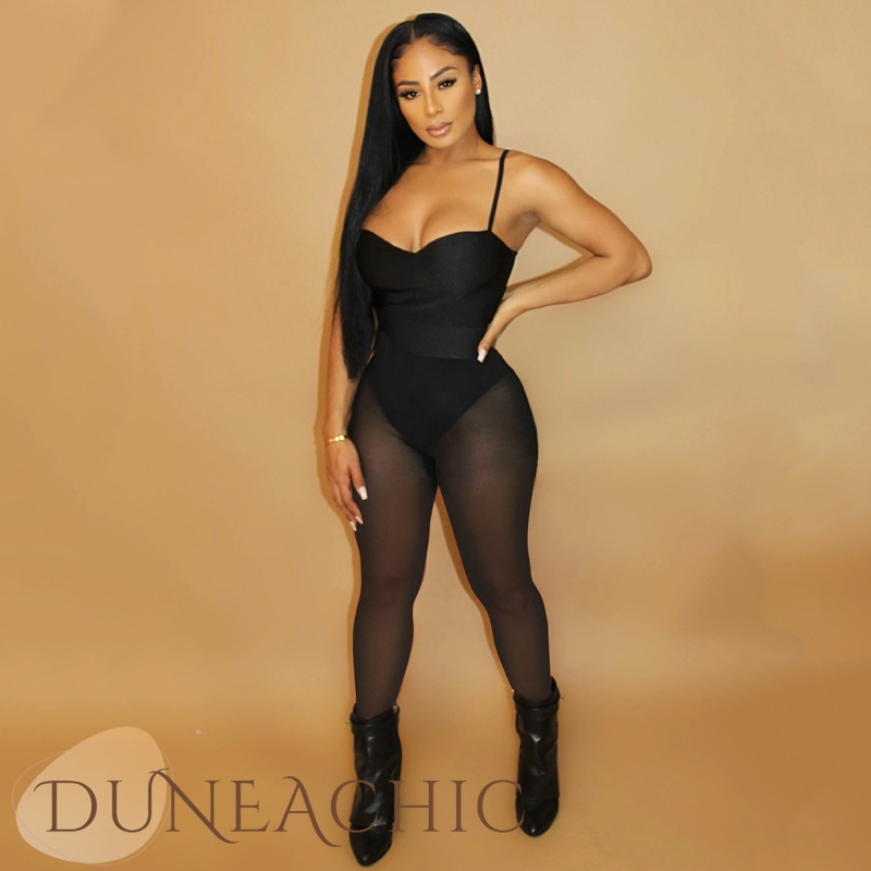 DUNEA Bộ Bodysuit 2 Mảnh Hở Lưng Gợi Cảm Y0512