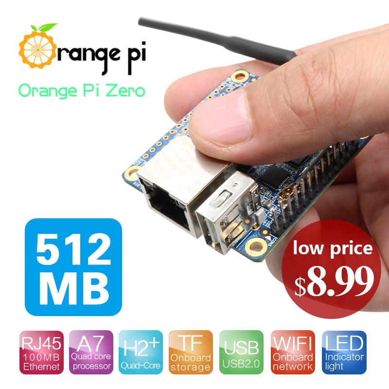 Orange Pi Zero 512MB+Expansion Board+Black Case, Run Android 4.4, Ubuntu, Debian Image | BigBuy360 - bigbuy360.vn