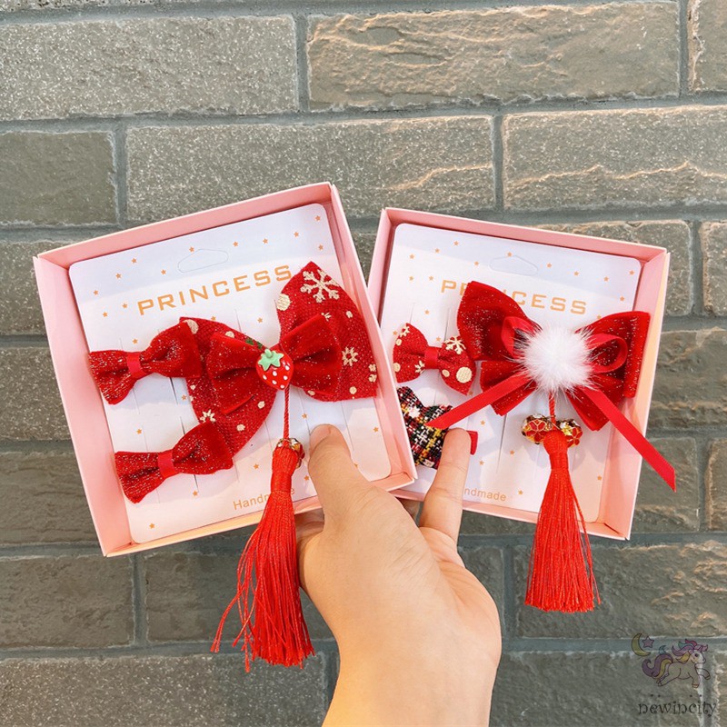 Bộ Phụ Kiện Cài Tóc Kiểu Trung Hoa Xinh Xắn Cho Bé Gái