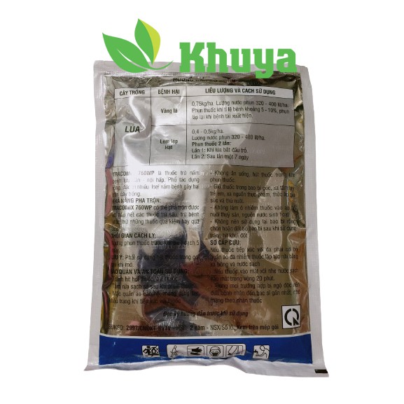 Thuốc Trừ Nấm Bệnh Tracomix 760WP gói 100gr Đặc trị Vàng Lá và Lem Lép Hạt