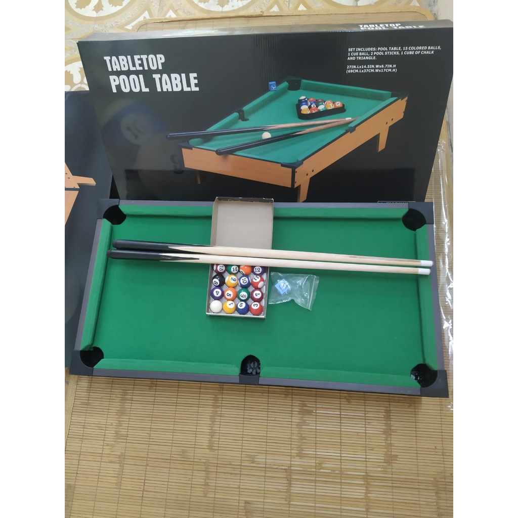 Bàn bi a mini  36*8*24cm - bida, bi da mini bằng gỗ, vải nỉ tiêu chuẩn - đồ chơi, quà tặng cho bé