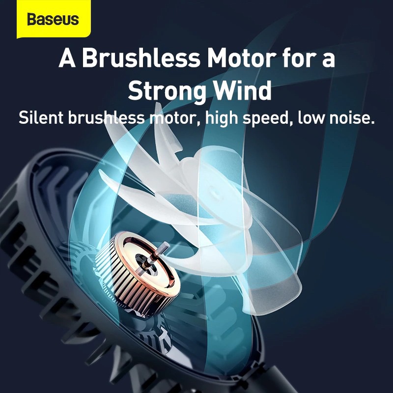 Quạt trên Ô tô Baseus Blustery Two-Headed Vehicle Fan Mini USB 2 cấp gió siêu mát