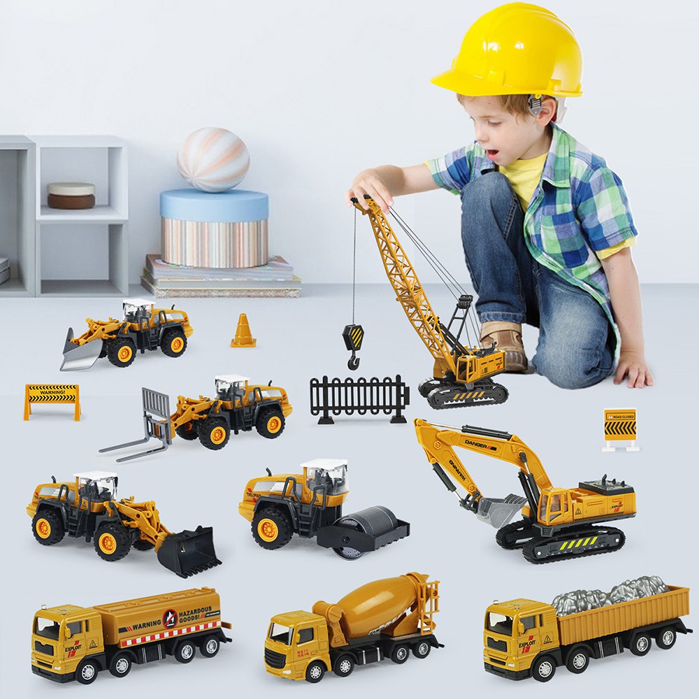 Mô Hình Xe Cần Cẩu Đồ Chơi Bằng Hợp Kim Cho Bé
