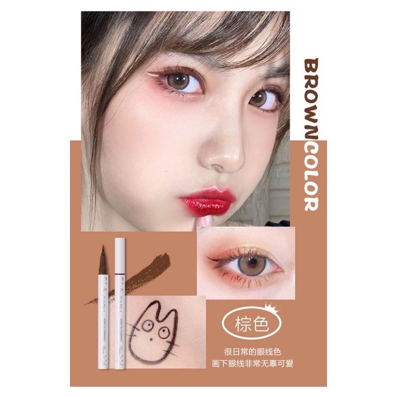 Kẻ Mắt Nước Màu Nâu Chống Thấm Nước, Lâu Trôi, Sắc Nét - Liner Liquid Eyeliner