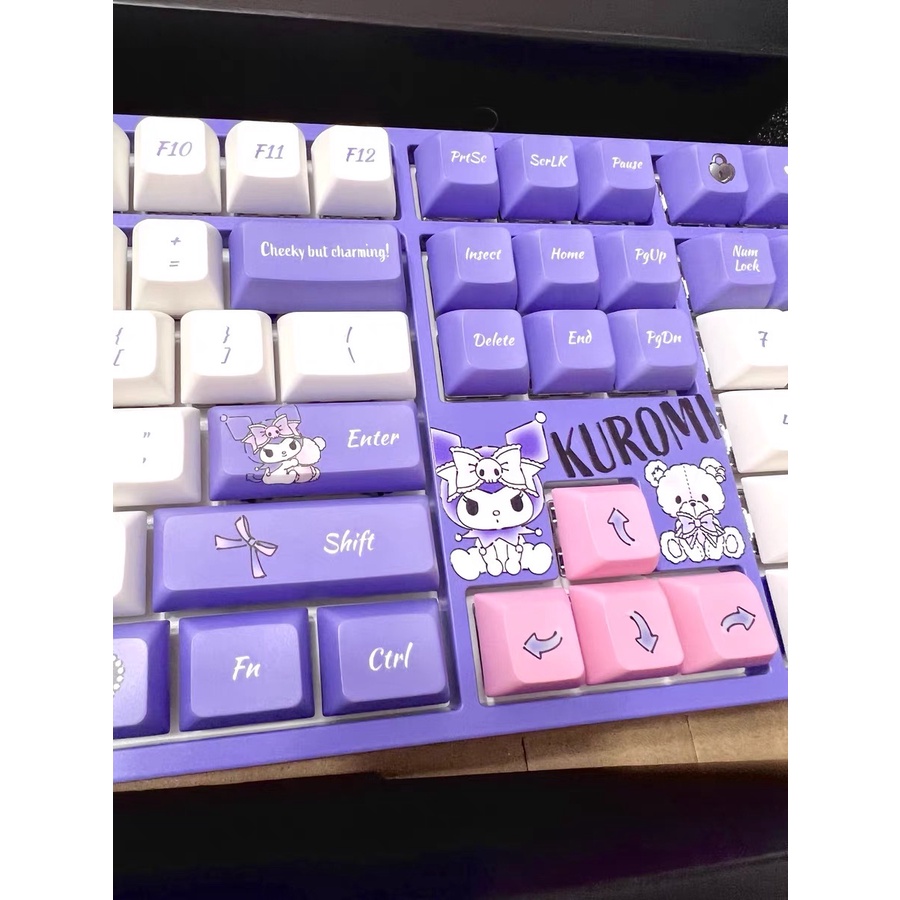 Bàn phím cơ không dây AKKO 5108B phiên bản giới hạn Kuromi có LED RGB hotswap JDA keycap CS crystal switch