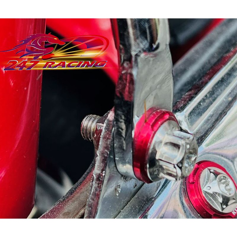 Combo Ốc Salaya 8li40 và Tán 8li tặng kèm Lông Đền Đỏ 8li Kitako gắn Bát Pô xe máy