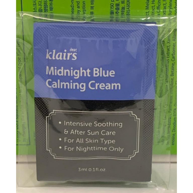 Kem dưỡng ẩm phục hồi da Klairs Midnight Blue Calming Cream 3ml | BigBuy360 - bigbuy360.vn