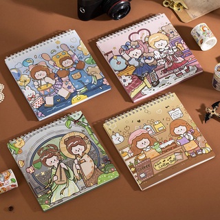 Sổ tay lò xo chiết washi tape - lưu trữu sticker  - Tặng kèm dụng cụ dán nhãn dán trang trang trí sổ