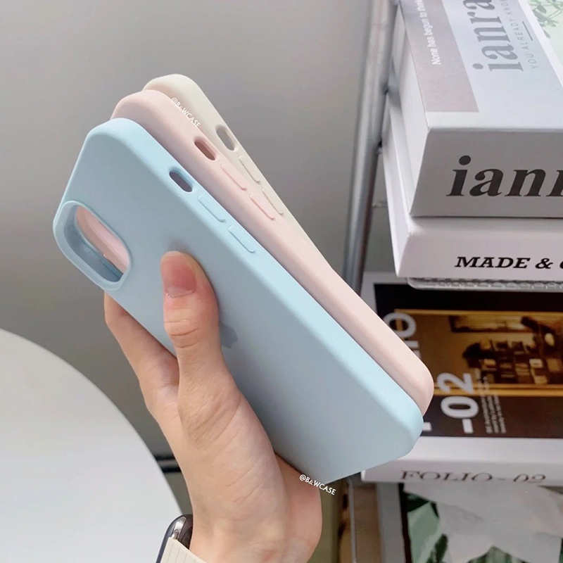 Ốp Điện Thoại Silicone Dạng Lỏng Chống Trượt Chống Sốc Nhiều Màu Sắc Cho iPhone 13 Pro Max 12 11