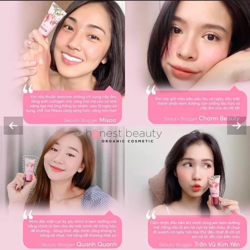 Kem Dưỡng Da Tạo Má Hồng Hữu Cơ Tự Nhiên Không Make Up Honest Beauty