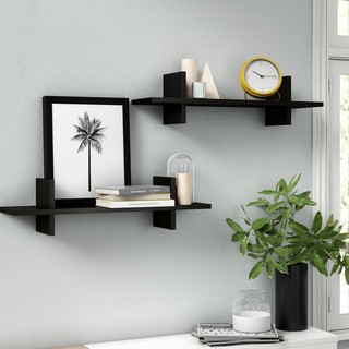 Combo 2 Kệ Sách Treo Tường Đơn Giản SIB DECOR (Màu Đen)