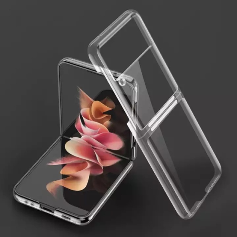 Ốp Điện Thoại PC Cứng Trong Suốt Siêu Mỏng Chống Sốc Cho Samsung Galaxy Z Flip 3