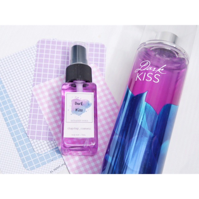 ✅ Xịt thơm Dark Kiss Fine Fragrance Mist Bath and Body Works 10ml 🍭Happyday.99🍭