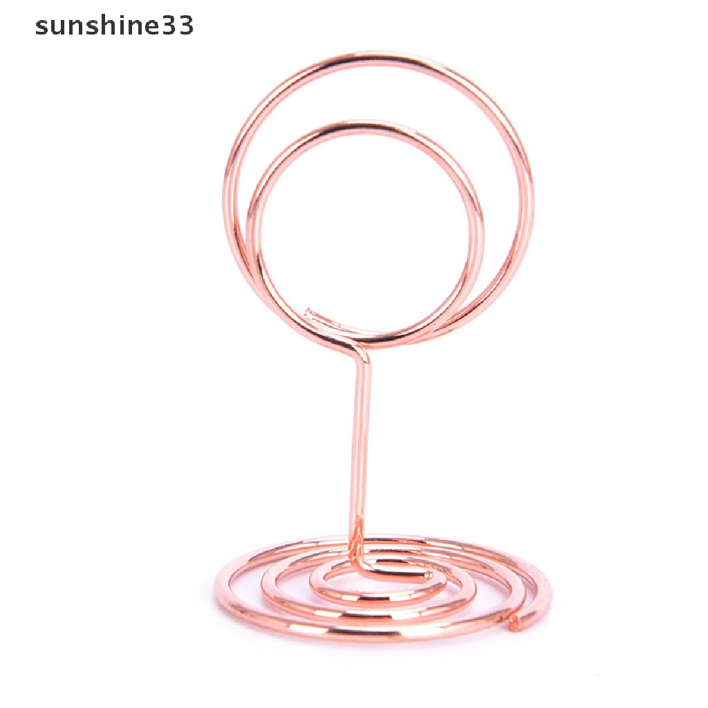 【SU】 Wedding Heart Photo Clip Table Number Stand Desktop Deco Metal Place Card Holder .