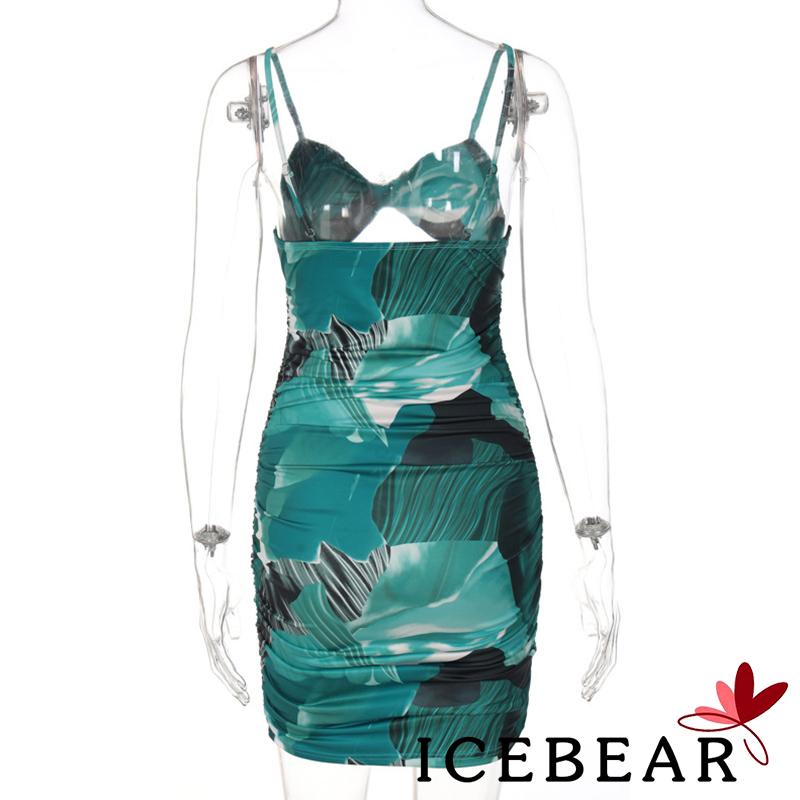 Đầm Hai Dây Dáng Ôm In Họa Tiết Thời Trang Quyến Rũ Cho Nữ