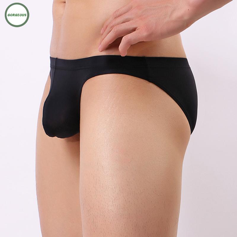 Quần Lót Tam Giác Mềm Mại Thoáng Khí Màu Trơn Quyến Rũ Cho Nam