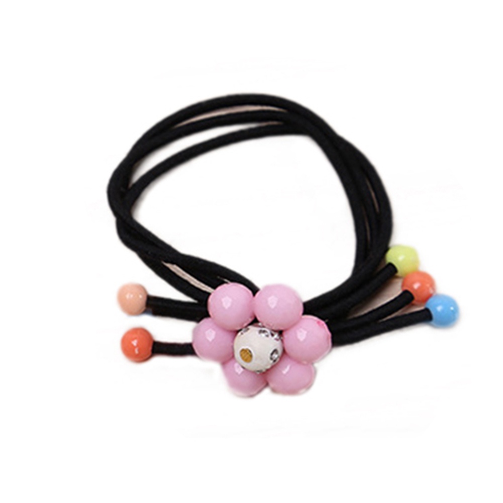 Dây buộc tóc đính hạt hoa đáng yêu cho bé gái