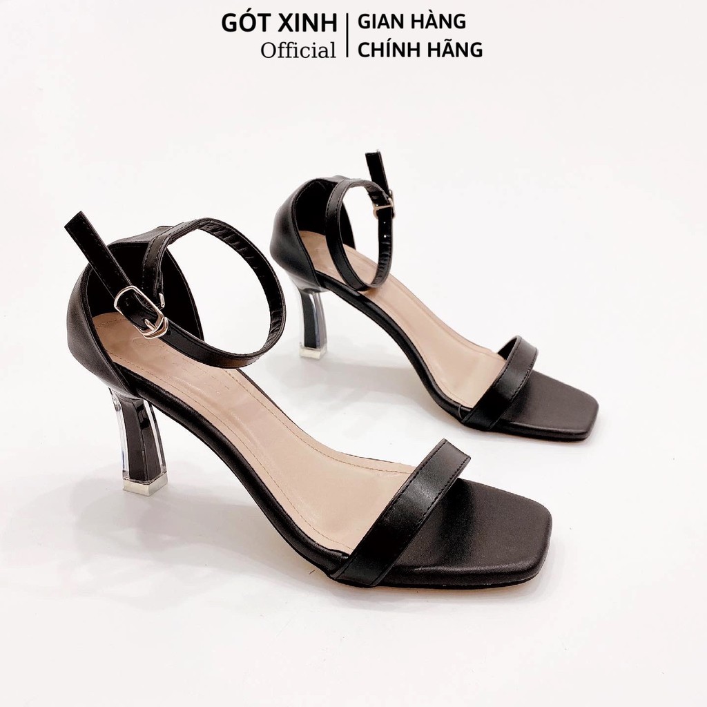 Giày sandal cao gót GÓT XINH GD7 da mờ cao 7cm