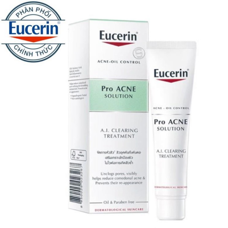 Eucerin Tinh Chất Giảm Mụn Sau 1 Tuần ProAcne AI Clearing Treatment 40ml