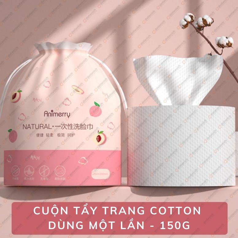 Cuộn khăn lau mặt tẩy trang khô, ướt Animerry mềm mại đa năng dùng 1 lần