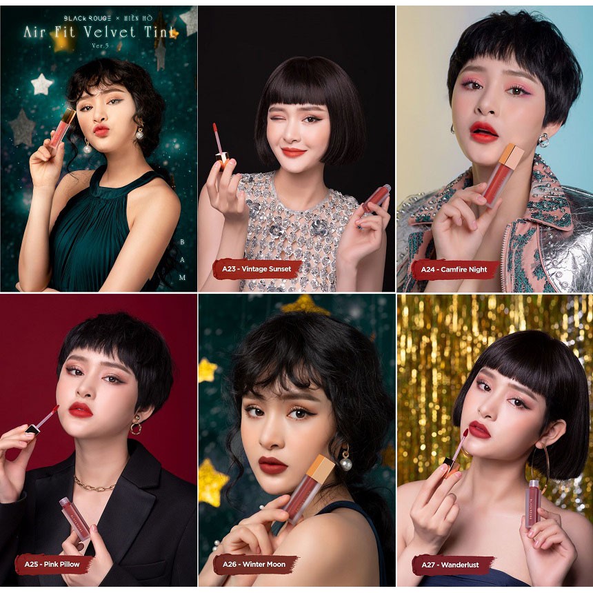 [ RẺ VÔ ĐỊCH ]Son Kem Lì Black Rouge Air Fit Velvet Tint Beauty&Midnight Mịn Môi VER5, VER6, VER 7