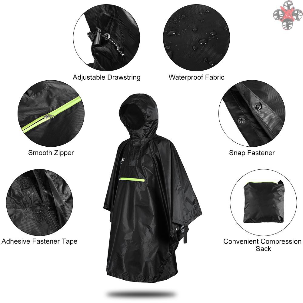 Áo mưa chui đầu chống nước với dải phản quang thời trang cho nam nữ