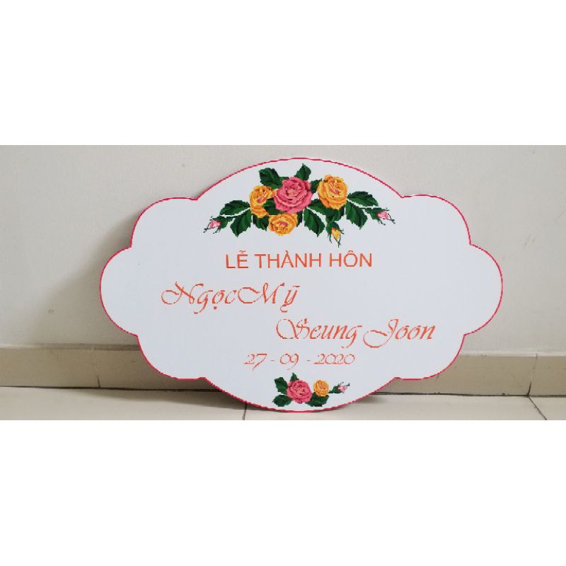 bảng tên shop size 26×46cm